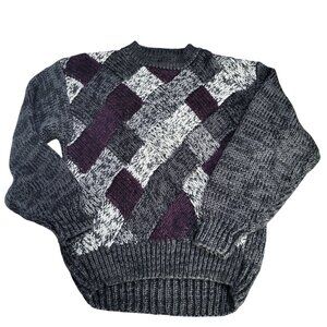 VTG Justin Blake SZ Small Men's Chunky Knit Sweater Pullover Grandpa Old Money